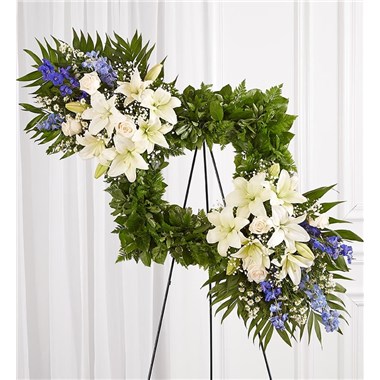 Cherished Remembrance™ Wreath - Blue & White