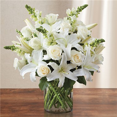 Classic All White Arrangement™ For Sympathy