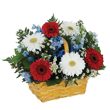 Salute To The Red, White & Blue Basket
