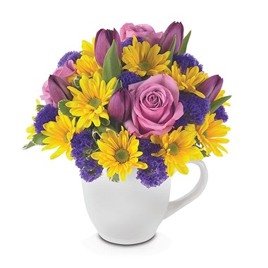 &quot;Upsy-daisy!&quot; flowers in a mug (BF36-11K)