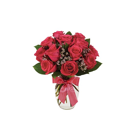 Hot pink rose bouquet (BF240-11KM)