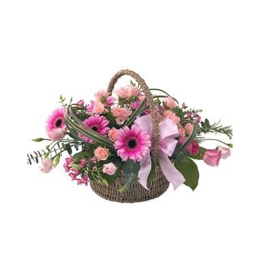 Pink Flower Basket